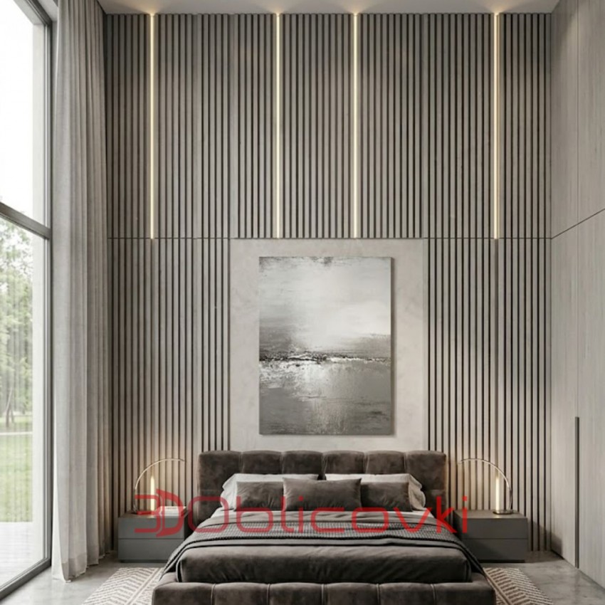 Акустичен MDF панел - Сив