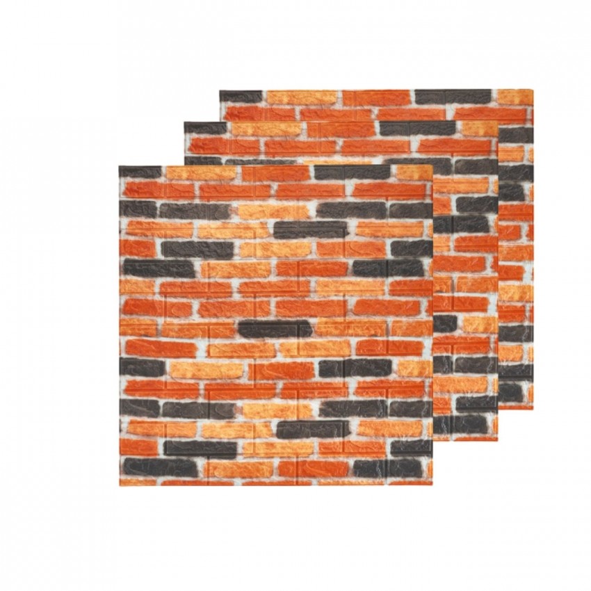 3D релефен самозалепващ тапет Рустик тухла 