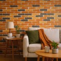 3D релефен самозалепващ тапет Рустик тухла 